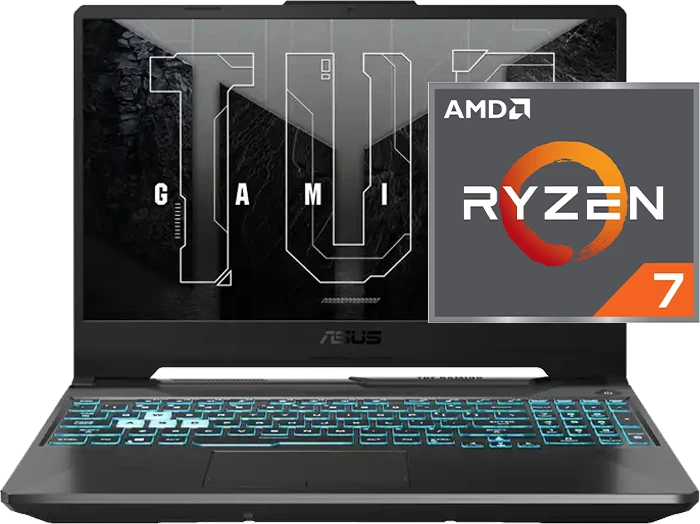 لپ تاپ گیمینگ 15.6 اینچ Asus مدل TUF FA506NCG-HN211 (R7 7445SH-16GB-512GB SSD-RTX 3050-FHD-Backlit)